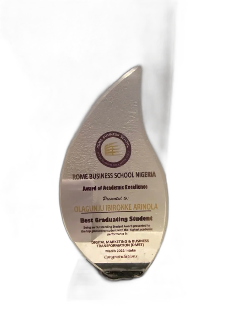 Rome Business School — Best Graduating Student