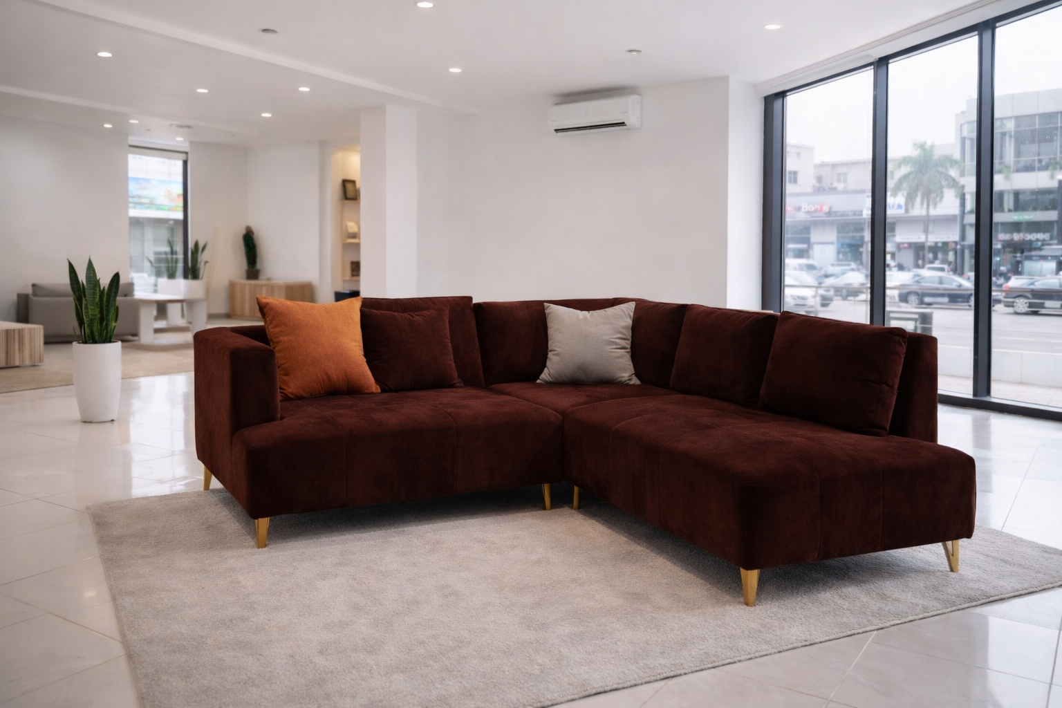Chocolate Brown Sectional Sofa