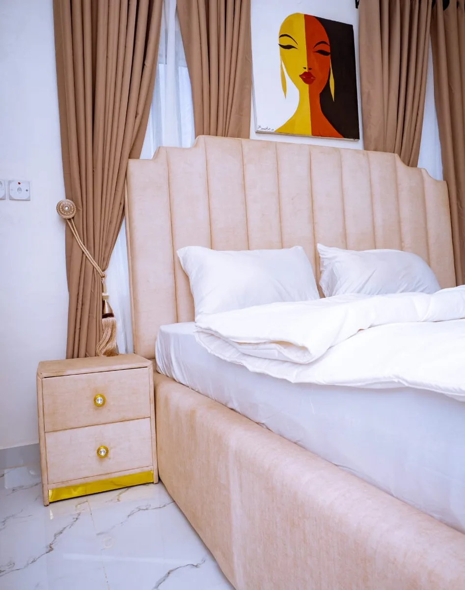 Ivory Channel-Tufted Bedframe
