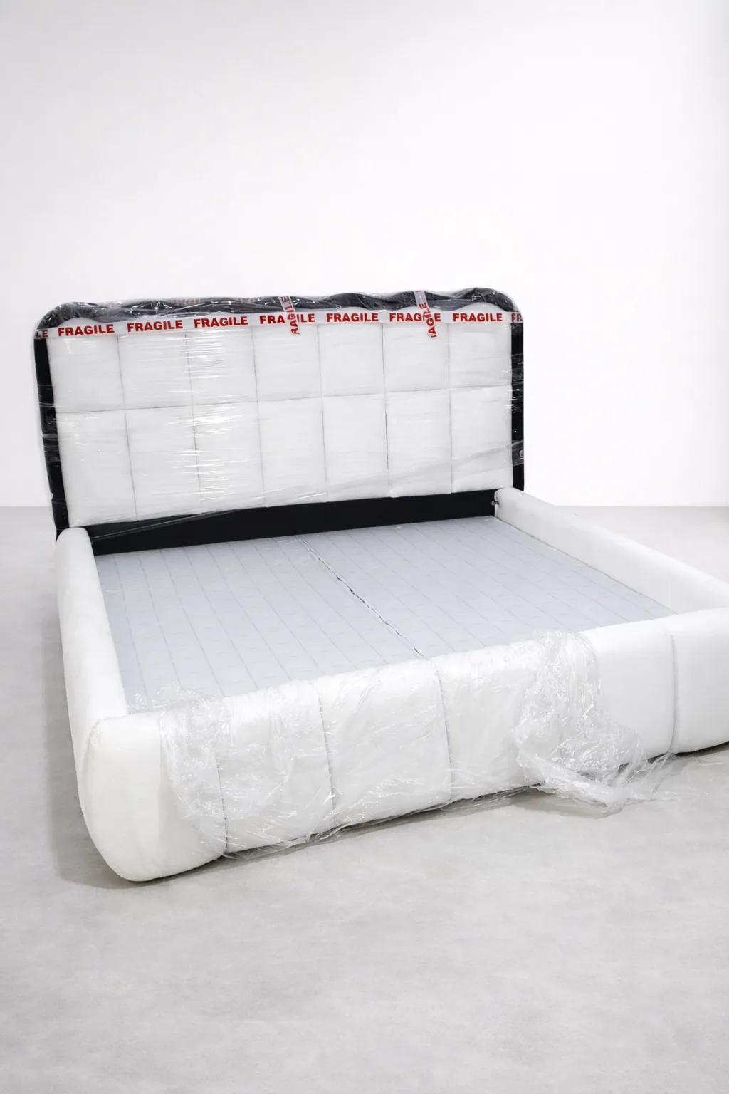 Grid Tufted Panel Bed